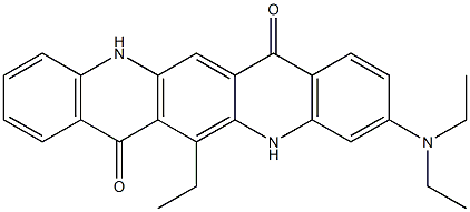 3-(Diethylamino)-6-ethyl-5,12-dihydroquino[2,3-b]acridine-7,14-dione 结构式