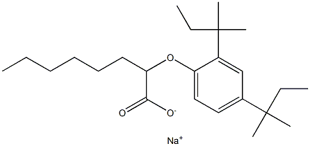 2-(2,4-Di-tert-pentylphenoxy)octanoic acid sodium salt 结构式