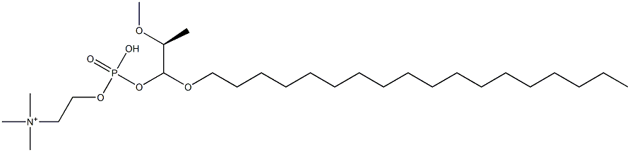 O-[[(2S)-1-(Octadecyloxy)-2-(methoxy)propoxy]phosphonyl]choline 结构式