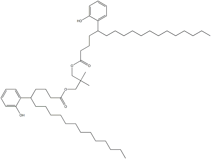 Bis[5-(2-hydroxyphenyl)stearic acid]2,2-dimethylpropane-1,3-diyl ester 结构式