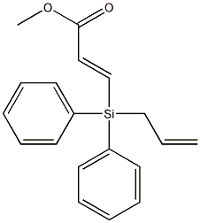 (E)-4,4-Diphenyl-4-sila-2,6-heptadienoic acid methyl ester 结构式