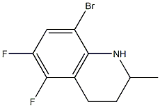 8-Bromo-5,6-difluoro-1,2,3,4-tetrahydro-2-methylquinoline 结构式