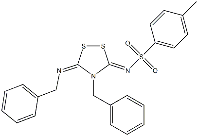 3-(Tosylimino)-4-benzyl-5-(benzylimino)-1,2,4-dithiazolidine 结构式