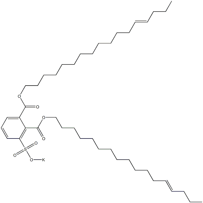 3-(Potassiosulfo)phthalic acid di(13-heptadecenyl) ester 结构式