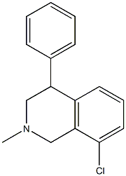 8-Chloro-1,2,3,4-tetrahydro-2-methyl-4-(phenyl)isoquinoline 结构式