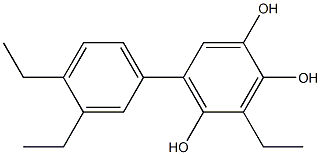 3-Ethyl-5-(3,4-diethylphenyl)benzene-1,2,4-triol 结构式