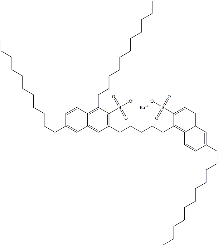 Bis(1,6-diundecyl-2-naphthalenesulfonic acid)barium salt 结构式