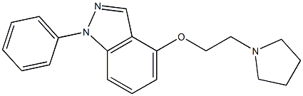 1-Phenyl-4-[2-(pyrrolidin-1-yl)ethoxy]-1H-indazole 结构式