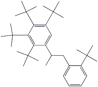 2-(2,3,4,5-Tetra-tert-butylphenyl)-1-(2-tert-butylphenyl)propane 结构式