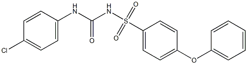 1-(4-Phenoxyphenylsulfonyl)-3-(4-chlorophenyl)urea 结构式