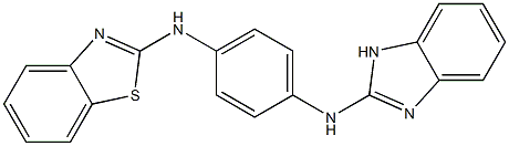 N-(1H-Benzimidazol-2-yl)-N'-(benzothiazol-2-yl)benzene-1,4-diamine 结构式