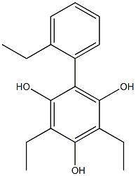 4,6-Diethyl-2-(2-ethylphenyl)benzene-1,3,5-triol 结构式