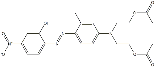 2-[4-Bis(2-acetoxyethyl)amino-2-methylphenylazo]-5-nitrophenol 结构式