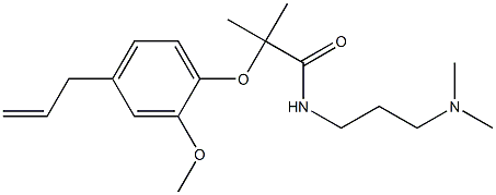 2-(4-Allyl-2-methoxyphenoxy)-N-[3-(dimethylamino)propyl]-2-methylpropionamide 结构式