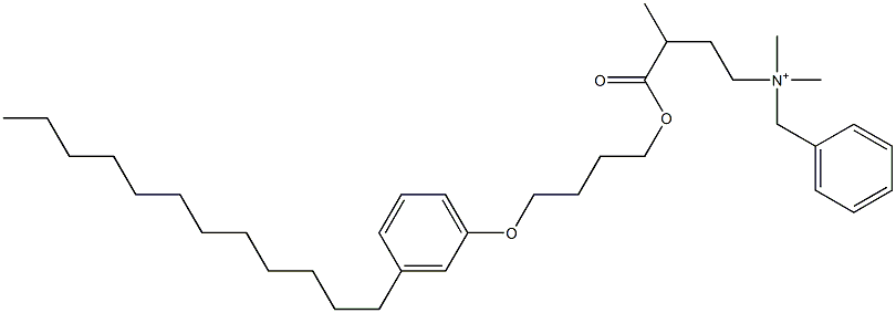 N,N-Dimethyl-N-benzyl-N-[3-[[4-(3-dodecylphenyloxy)butyl]oxycarbonyl]butyl]aminium 结构式