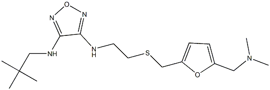 3-[[2-[[[5-[(Dimethylamino)methyl]furan-2-yl]methyl]thio]ethyl]amino]-4-neopentylaminofurazan 结构式