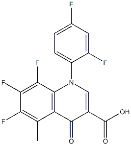 1-(2,4-Difluorophenyl)-1,4-dihydro-4-oxo-5-methyl-6,7,8-trifluoroquinoline-3-carboxylic acid 结构式