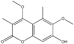 3,5-Dimethyl-7-hydroxy-4,6-dimethoxycoumarin 结构式