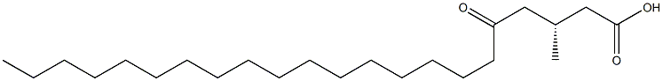 [R,(-)]-3-Methyl-5-oxodocosanoic acid 结构式