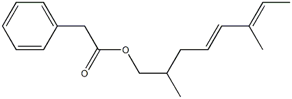 Phenylacetic acid 2,6-dimethyl-4,6-octadienyl ester 结构式