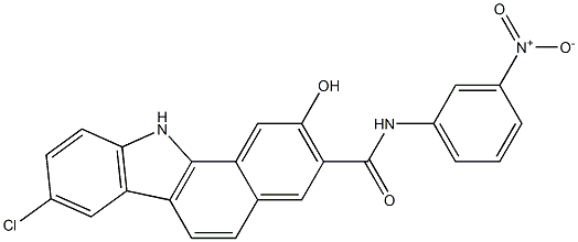 8-Chloro-2-hydroxy-N-(3-nitrophenyl)-11H-benzo[a]carbazole-3-carboxamide 结构式