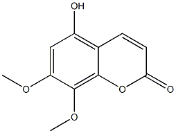 5-Hydroxy-7,8-dimethoxy-2H-1-benzopyran-2-one 结构式