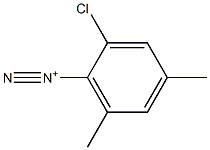 2-Chloro-4,6-dimethylbenzenediazonium 结构式