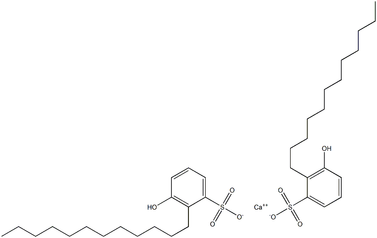 Bis(3-hydroxy-2-dodecylbenzenesulfonic acid)calcium salt 结构式