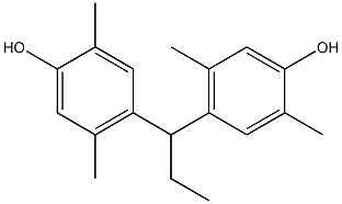 4,4'-(1,1-Propanediyl)bis(2,5-dimethylphenol) 结构式