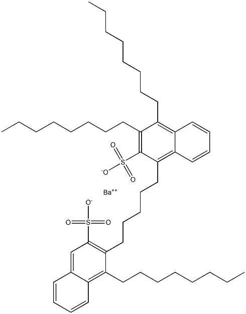 Bis(3,4-dioctyl-2-naphthalenesulfonic acid)barium salt 结构式