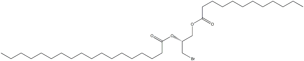 (R)-1-(Bromomethyl)ethane-1,2-diol 1-octadecanoate 2-dodecanoate 结构式