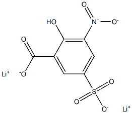 3-Nitro-5-sulfosalicylic acid dilithium salt 结构式