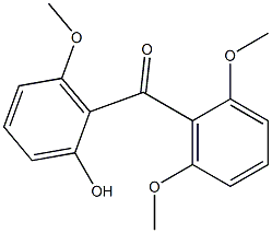 2-Hydroxy-2',6,6'-trimethoxybenzophenone 结构式