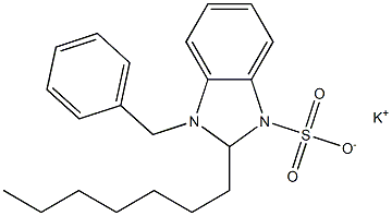 1-Benzyl-2-heptyl-2,3-dihydro-1H-benzimidazole-3-sulfonic acid potassium salt 结构式