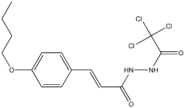 N'-(Trichloroacetyl)-3-(p-butoxyphenyl)acrylic acid hydrazide 结构式