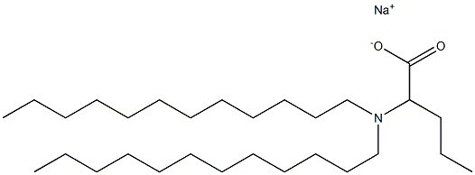 2-(Didodecylamino)valeric acid sodium salt 结构式