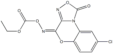 4-[(Ethoxycarbonyloxy)imino]-8-chloro-4H-[1,2,4]oxadiazolo[3,4-c][1,4]benzoxazin-1-one 结构式