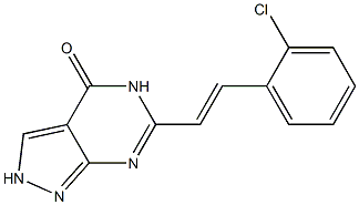 6-(o-Chlorostyryl)-2H-pyrazolo[3,4-d]pyrimidin-4(5H)-one 结构式