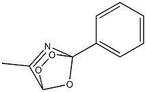 4-Phenyl-6-methyl-2,3,7-trioxa-5-azabicyclo[2.2.1]hept-5-ene 结构式