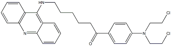 9-[6-[4-[Bis(2-chloroethyl)amino]phenyl]-6-oxohexylamino]acridine 结构式