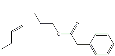 Phenylacetic acid 4,4-dimethyl-1,5-octadienyl ester 结构式