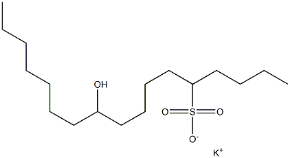 10-Hydroxyheptadecane-5-sulfonic acid potassium salt 结构式