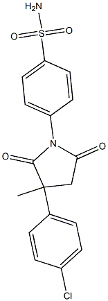 2-(4-Chlorophenyl)-2-methyl-N-(4-sulfamoylphenyl)succinimide 结构式