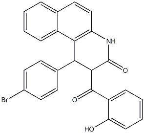 1-(4-Bromophenyl)-1,2-dihydro-2-(2-hydroxybenzoyl)benzo[f]quinolin-3(4H)-one 结构式