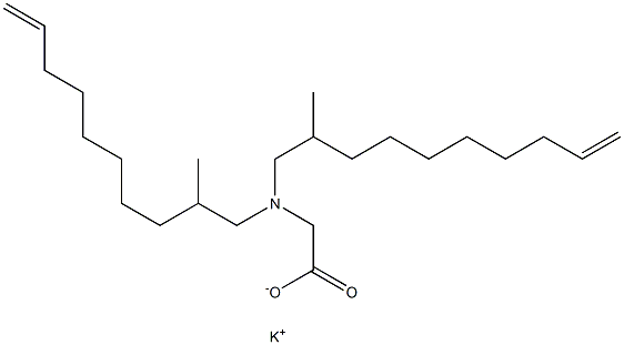 N,N-Bis(2-methyl-9-decenyl)glycine potassium salt 结构式