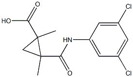 2-(3,5-Dichlorophenylcarbamoyl)-1,2-dimethyl-1-cyclopropanecarboxylic acid 结构式