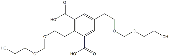 2,5-Bis(7-hydroxy-3,5-dioxaheptan-1-yl)isophthalic acid 结构式