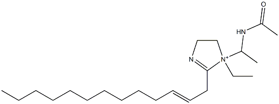 1-[1-(Acetylamino)ethyl]-1-ethyl-2-(2-tridecenyl)-2-imidazoline-1-ium 结构式