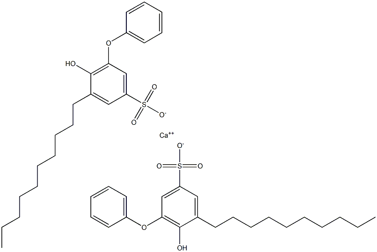 Bis(6-hydroxy-5-decyl[oxybisbenzene]-3-sulfonic acid)calcium salt 结构式