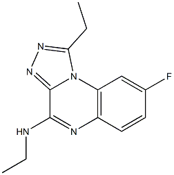 4-Ethylamino-1-ethyl-8-fluoro[1,2,4]triazolo[4,3-a]quinoxaline 结构式